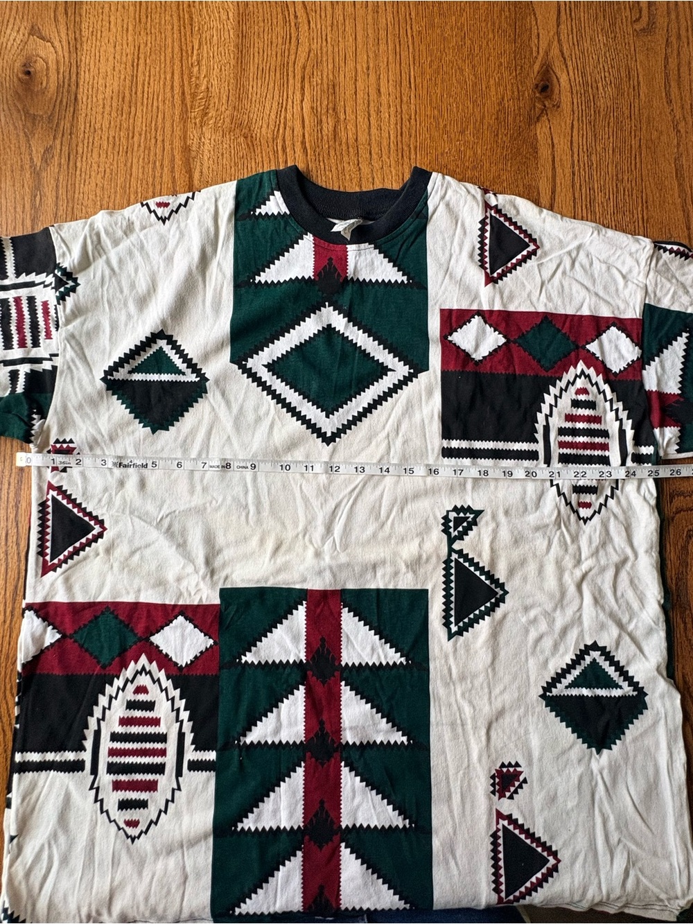 Vintage Men's Large Geometric Pattern Short-Sleeve Shirt - - Picture 8 of 10